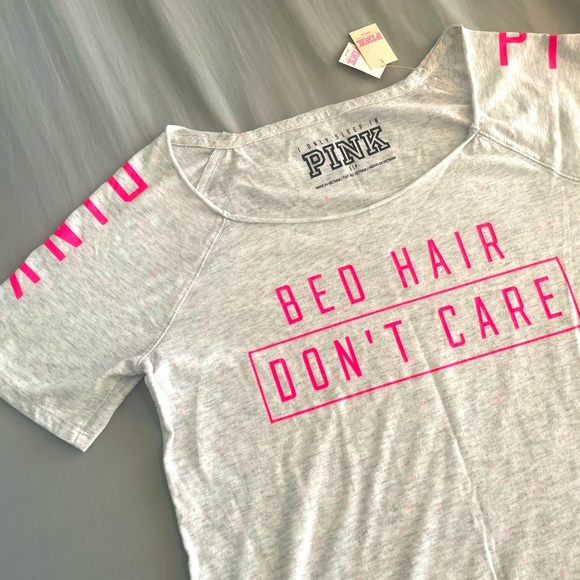 🌟SALE🌟NWT PINK Victoria’s Secret Sleepshirt, White/Pink - Picture 1 of 6